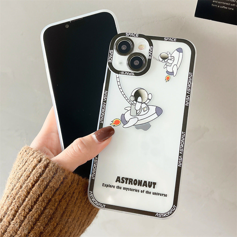 Silicone Astronaut Printed Transparent Phone Case Silicone Astronaut Printed Transparent Phone Case